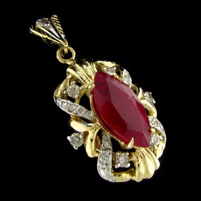 RRV APP:$73.3k 14 kt. Gold, 16.97CT Ruby Pendant