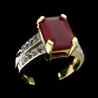 RRV APP:$9.8k 14 kt. Gold, 4.42CT Ruby & Diamond