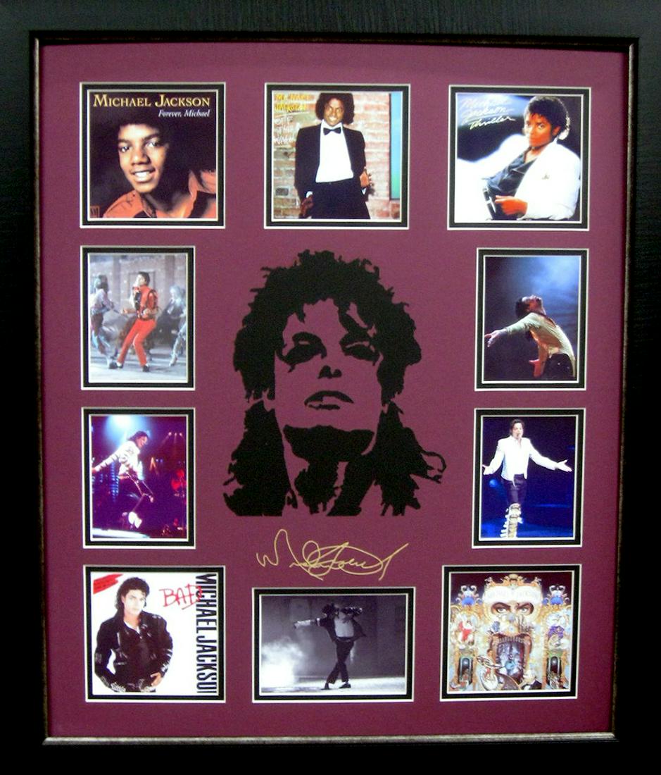 *Rare Michael Jackson Laser Cut Mat Museum Framed: Gov. File: M-20746 *Rare Michael Jackson Laser Cut Mat Museum Framed Collage - Plate Signed Asset Type: CollectableShipping: $39.95. Item may be pick up only, or require additional shipping charges du
