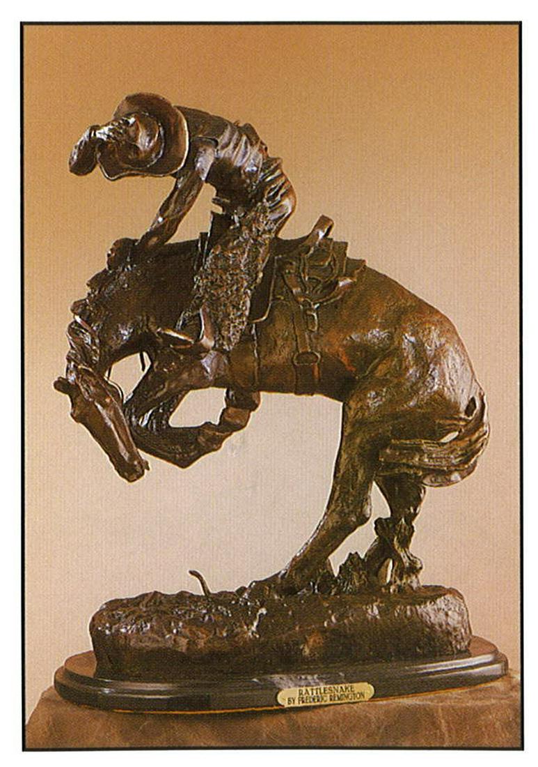*Very Rare Large Rattlesnake Bronze by Frederic: Gov. File: M-17097 *Very Rare Large Rattlesnake Bronze by Frederic Remington 23.5'''' x 16'''' -Great Investment- (SKU-AS) Asset Type: Collectable Shipping: $39.95. Item may be pick up only, or requir