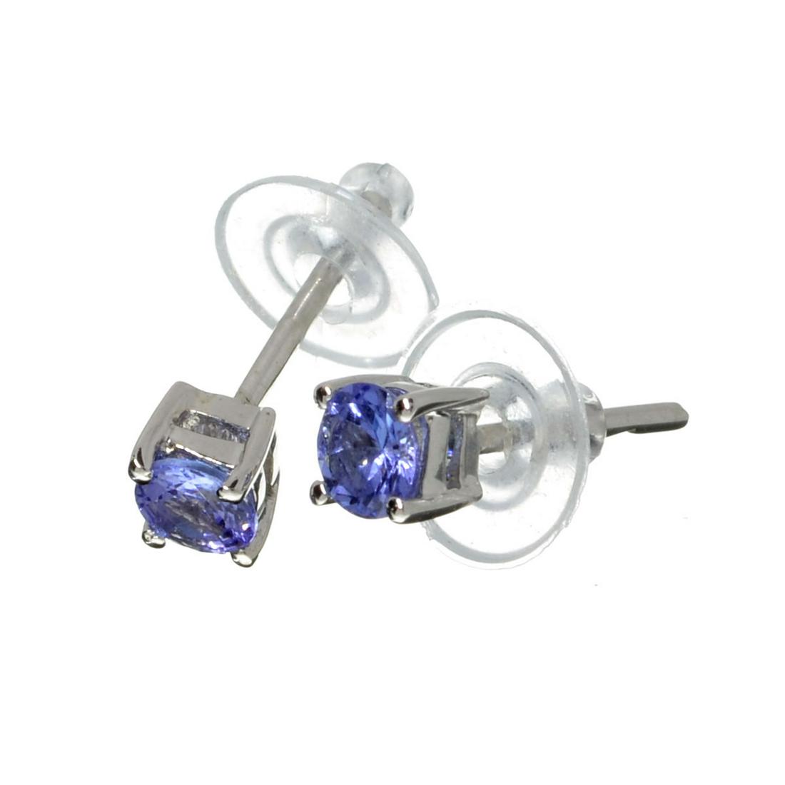 APP: 0.8k Fine Jewelry 0.51CT Round Cut Tanzanite And: Gov. File: H-02363 Fine Jewelry 0.51CT Round Cut Tanzanite And Platinum Over Sterling Silver Earrings Retail Replacement Value: $0.8K Asset Type: Sterling Silver Earrings Shipping: $19.95