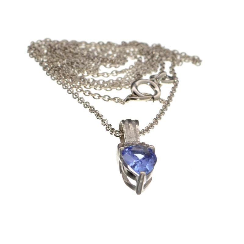 0.52CT Violet Blue Tanzanite And Colorless Topaz: Gov. File: H-16005 Fine Jewelry 0.52CT Violet Blue Tanzanite And Colorless Topaz Platinum Over Sterling Silver Pendant With Chain Retail Replacement Value: $0.9K Asset Type: Sterling Silver Pendant Sh