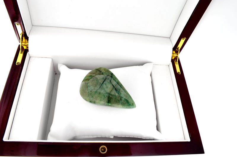 APP: 2.1k 302.50CT Pear Cut Cabochon Green Beryl: Gov. File: H-01567 302.50CT Pear Cut Cabochon Green Beryl Emerald Gemstone Retail Replacement Value: $2.1K Asset Type: Emerald Gemstone Shipping: $19.95