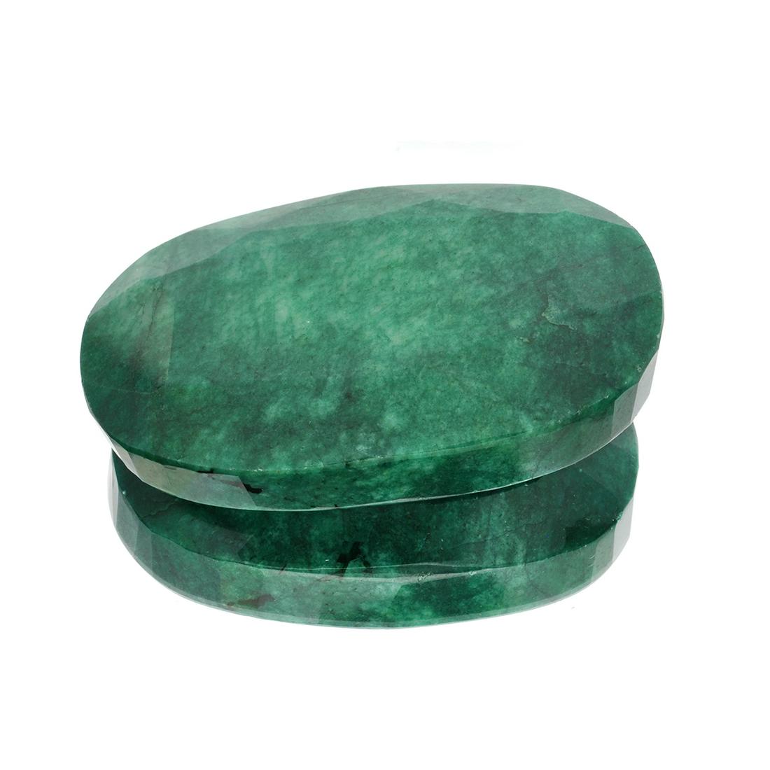 APP: 2.8k 1,112.25CT Oval Cut Green Beryl Emerald: Gov. File: H-38574 1,112.25CT Oval Cut Green Beryl Emerald Gemstone Retail Replacement Value: $2.8K Asset Type: Emerald Gemstone Shipping: $19.95