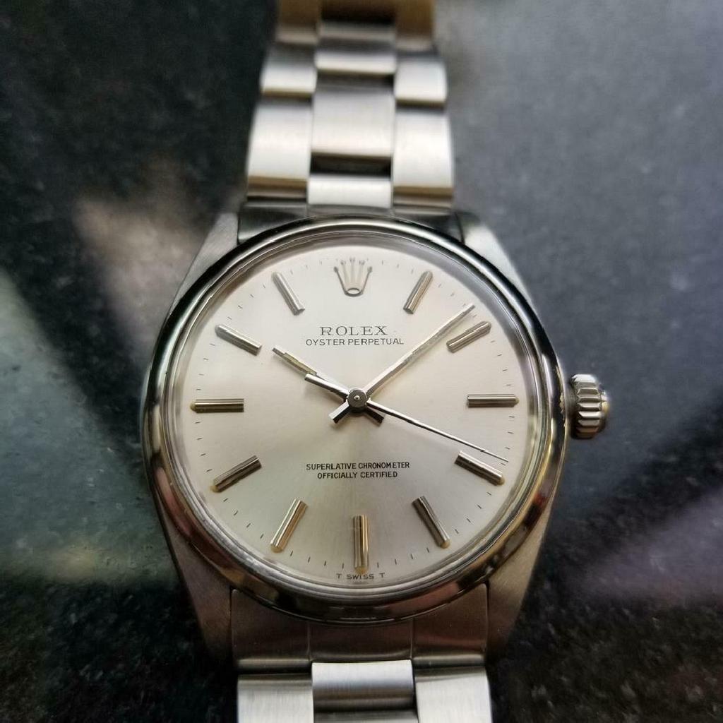 *ROLEX Oyster Perpetual 34mm Automatic c.1980s: Gov. File: H-64239 *ROLEX Oyster Perpetual 34mm Automatic c.1980s Stainless Steel Men's Watch Asset Type: Watch Shipping: $19.95