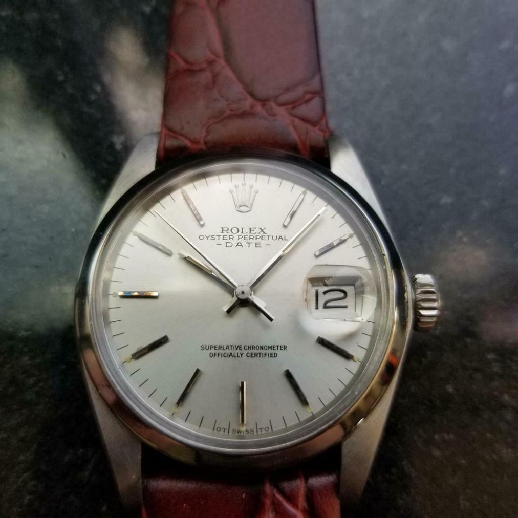 *ROLEX Oyster Perpetual Date 35mm Automatic c.1970s: Gov. File: H-64255 *ROLEX Oyster Perpetual Date 35mm Automatic c.1970s Men's Watch Asset Type: Watch Shipping: $19.95