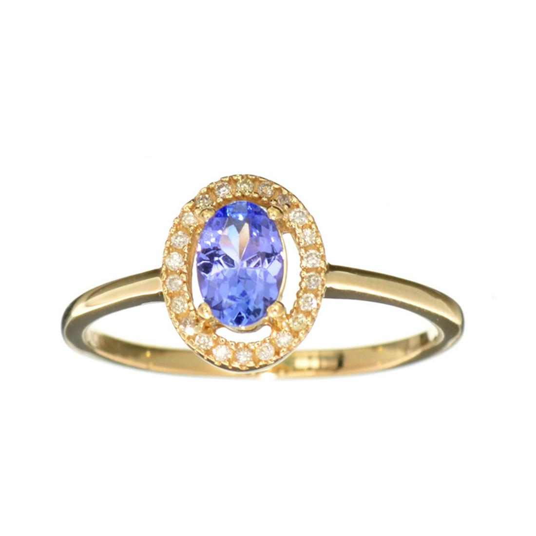 Designer Sebastian 14KT. Gold 0.50CT Oval Cut Tanzanite: Gov. File: H-29127 Fine Jewelry, Designer Sebastian 14KT. Gold, 0.50CT Oval Cut Tanzanite and 0.06CT Round Brilliant Cut Diamond Ring Retail Replacement Value: $1.9K Asset Type: 14KT. Ring Shipping: $