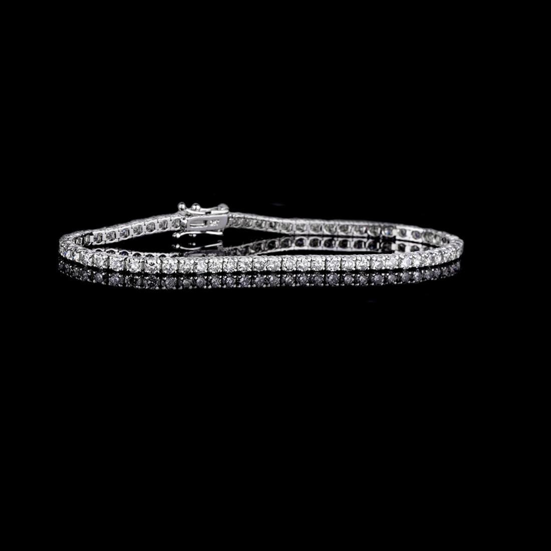 APP: 5.1k *Fine Jewelry 18KT. White Gold, Custom Made: Gov. File: H-46422 *Fine Jewelry 18KT. White Gold, Custom Made 2.02CT Round Brilliant Cut Diamond Tennis Bracelet (VGN A-32) (Vault V) Retail Replacement Value: $5.1K Asset Type: 18KT. Bracelet Shippi
