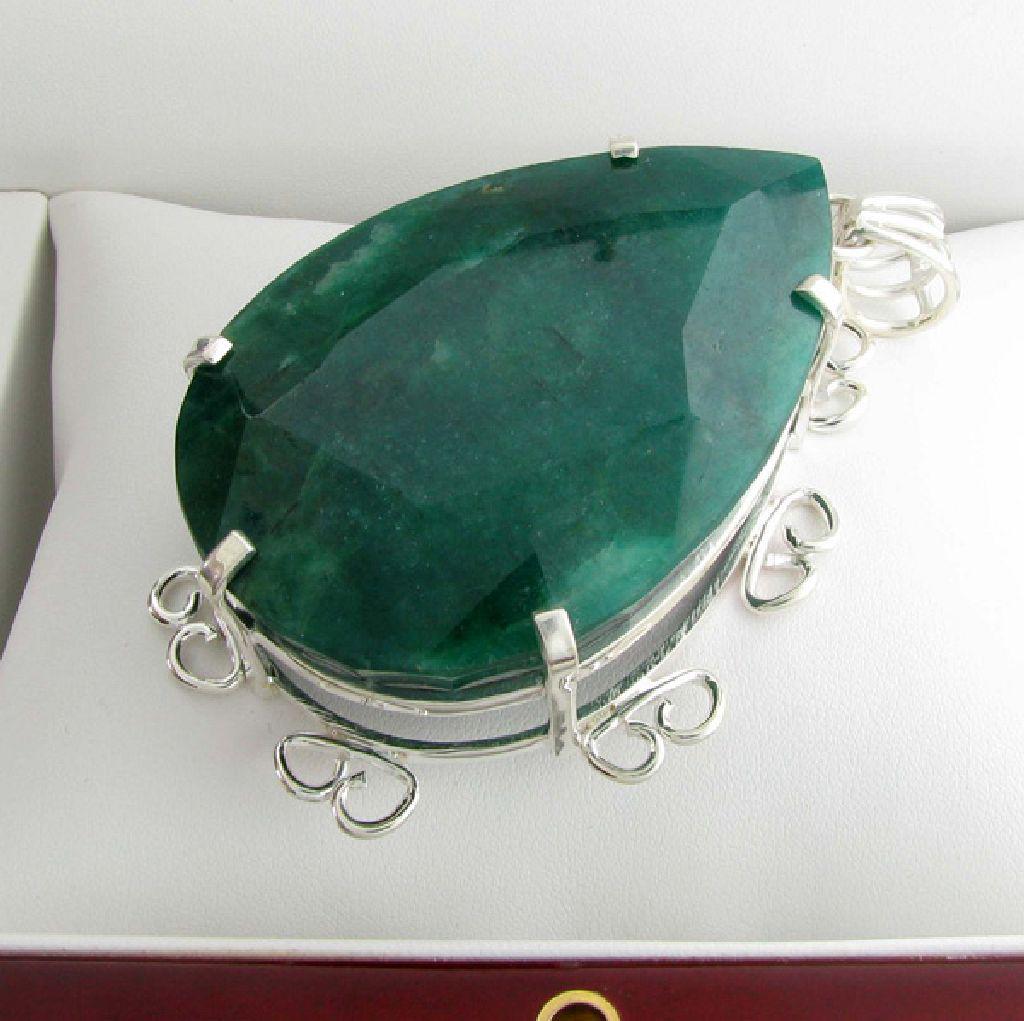 APP: 16.5k Fine Jewelry Designer Sebastian 404.87CT: Gov. File: K-01182 Fine Jewelry Designer Sebastian 404.87CT Pear Cut Emerald and Sterling Silver Pendant Retail Replacement Value:$16.4KAsset Type: Pendant Shipping: $19.95