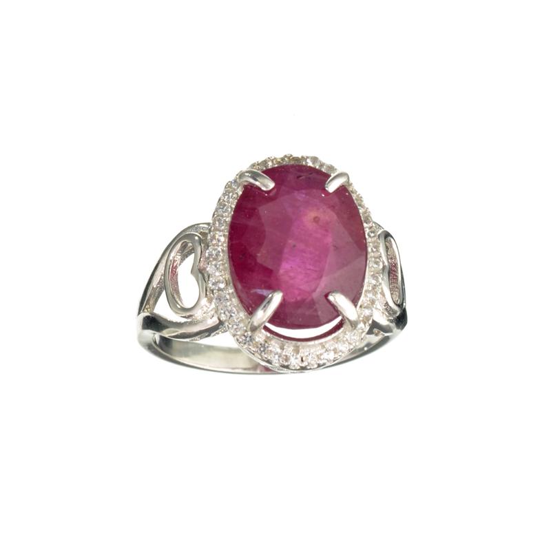 APP: 2.1k Fine Jewelry 6.00CT Oval Cut Ruby And White: Gov. File: H-18781 Fine Jewelry 6.00CT Oval Cut Ruby And White Sapphire Over Sterling Silver Ring Retail Replacement Value: $2.1K Asset Type: Sterling Silver Ring Shipping: $19.95