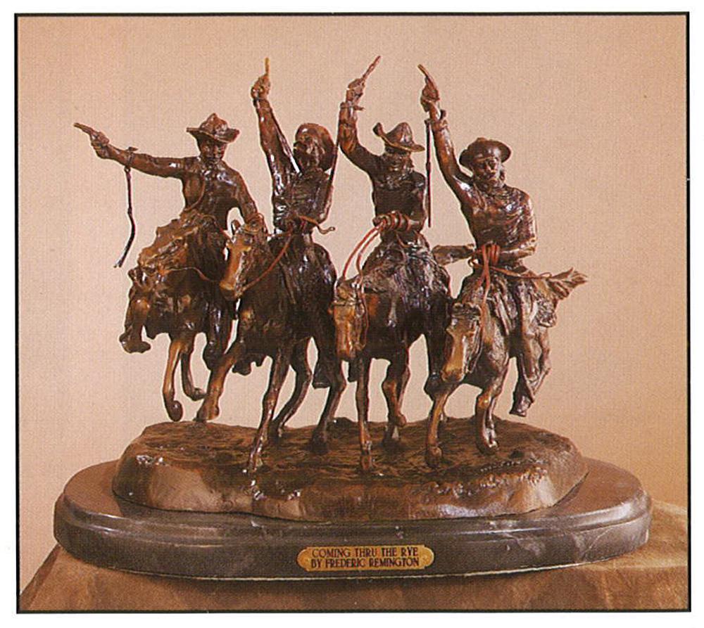 *Very Rare Large Coming Thru The Rye Bronze by Frederic: Gov. File: M-17712 *Very Rare Large Coming Thru The Rye Bronze by Frederic Remington 29'''' x 30'''' -Great Investment- (SKU-AS) Asset Type: Collectable Shipping: $39.95. Item may be pick up only, or 