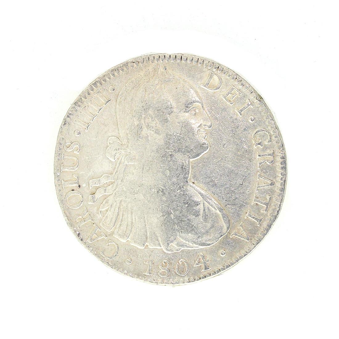 Extremely Rare 1804 Eight Reale American First Silver: Gov. File: C-80111 Extremely Rare 1804 Eight Reale American First Silver Dollar Coin Great Investment Asset Type: Reales Coin Shipping: $9.95