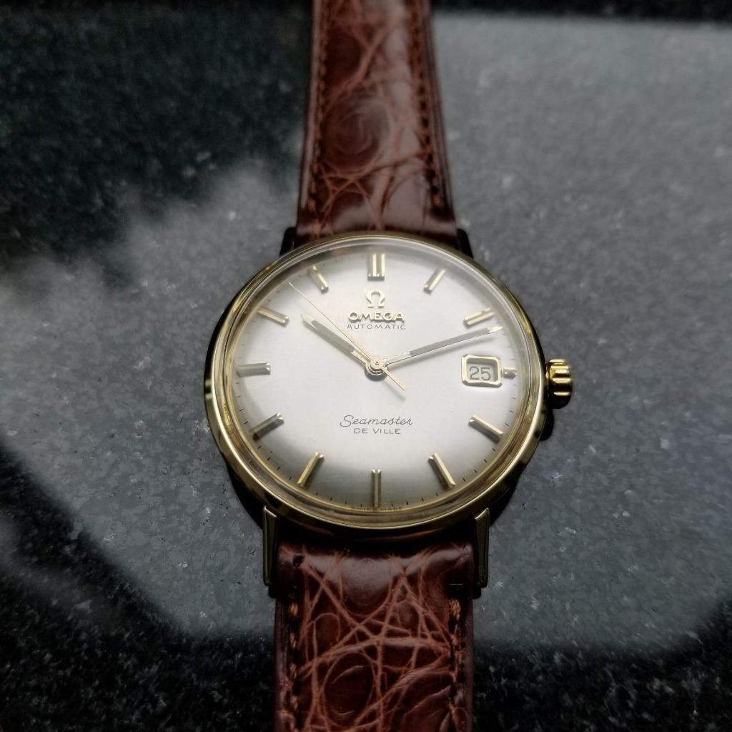 *Omega Seamaster Deville Solid 14k Gold Swiss Automatic: Gov. File: H-57693 *Omega Seamaster Deville Solid 14k Gold Swiss Automatic Mens Watch -P- Asset Type: Omega WatchShipping: $19.95