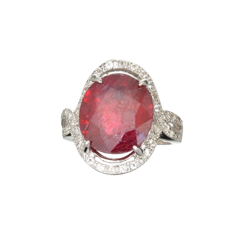 APP: 5.4k Fine Jewelry Designer Sebastian 9.26CT Ruby: Gov. File: K-10917 Fine Jewelry Designer Sebastian 9.26CT Ruby And Colorless Topaz Platinum Over Sterling Silver Ring Retail Replacement Value:$5.4K Ring Shipping: $19.95