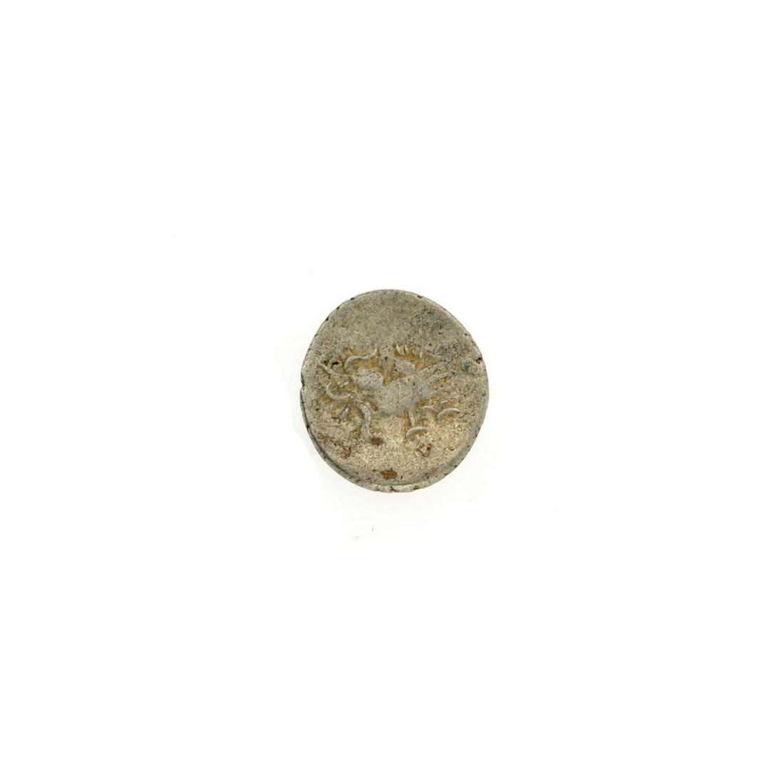 1847 Cambodia Billion 1/8 Tical Hamza Bird Facing Left,: Gov. File: C-48761 1847 Cambodia Billion 1/8 Tical Hamza Bird Facing Left, Uniface Coin Asset Type: Hamza Coin Shipping: $9.95