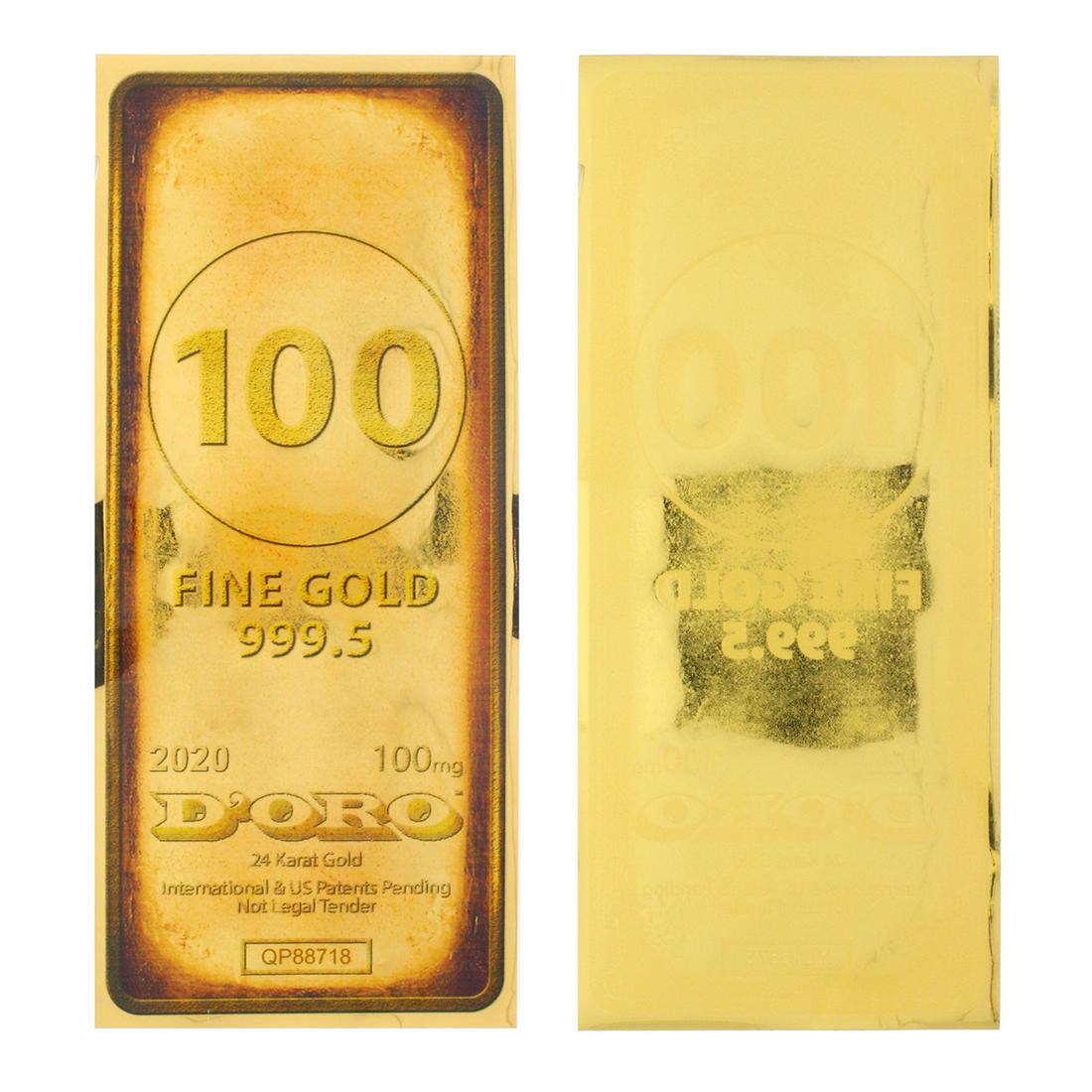 Rare 24K 1/10 Gram Gold Aurum Note 2020 D'oro Bar -: Gov. File: C-79636 Rare 24K 1/10 Gram Gold Aurum Note 2020 D'oro Bar - Great Investment Asset Type: Coin Shipping: $9.95