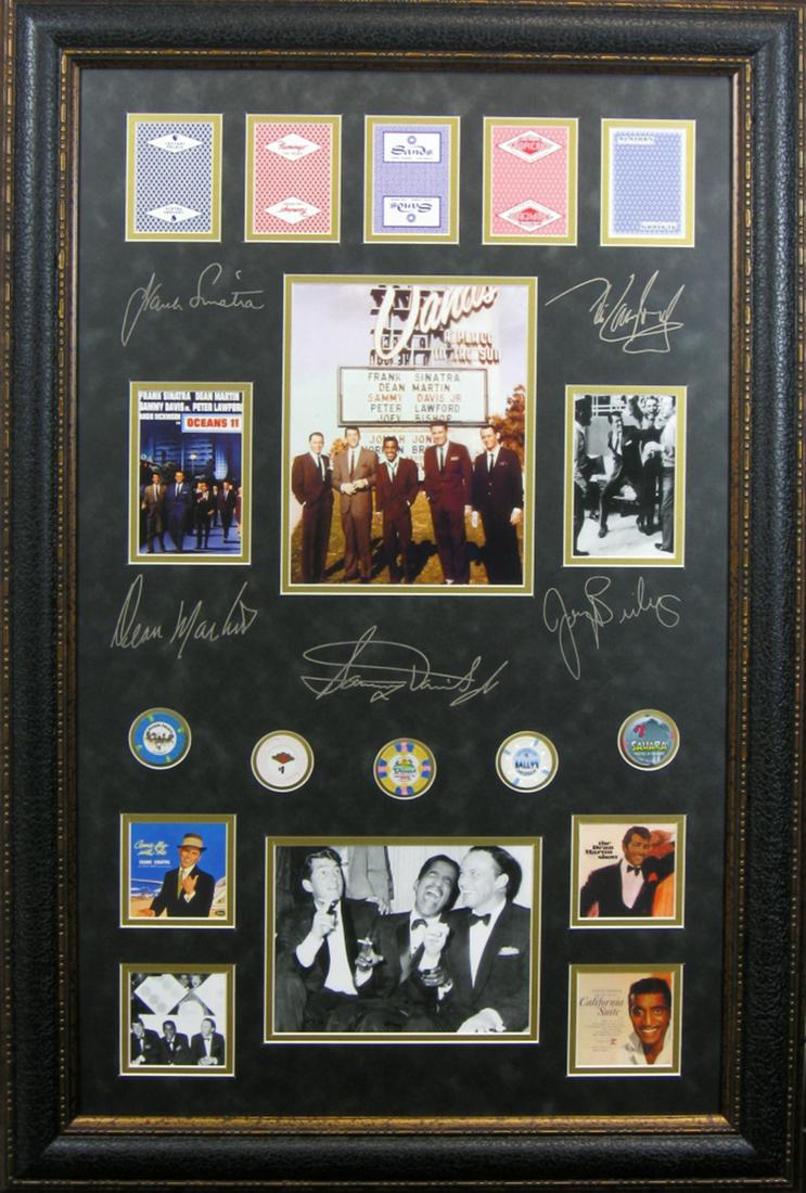 *Rare The Rat Pack Chips and Cards Museum Framed: Gov. File: M-21638 *Rare The Rat Pack Chips and Cards Museum Framed Collage 02 - Plate Signed Asset Type: Collectable Shipping: $39.95. Item may be pick up only, or require additional shipping charges