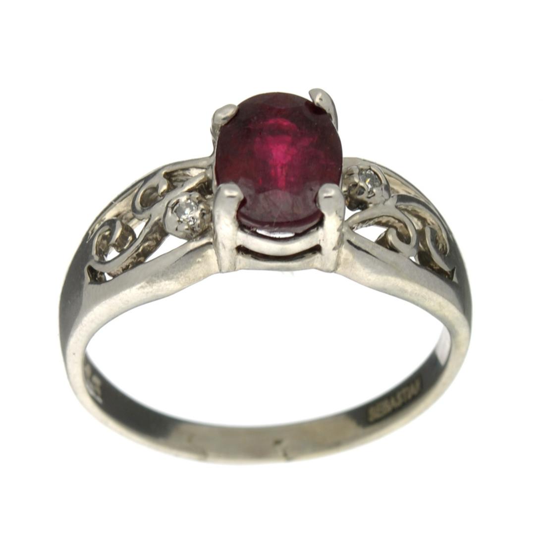 Rare Designer Sebastian Vintage, Ruby And White Topaz: Gov. File: H-40052 Rare Designer Sebastian Vintage, Ruby And White Topaz Sterling Silver Ring Asset Type: Sterling Silver Ring Shipping: $19.95