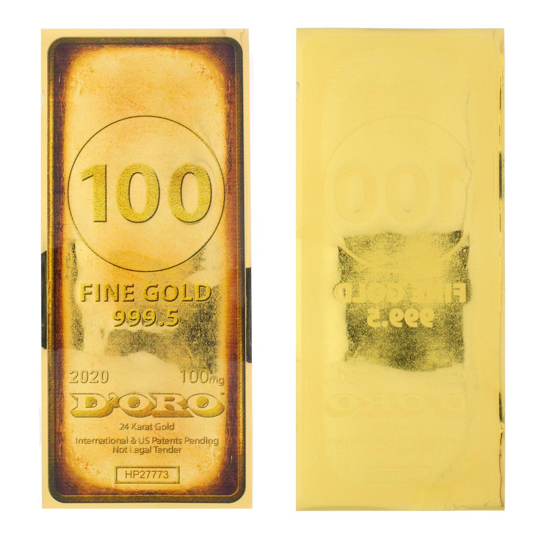 Rare 24K 1/10 Gram Gold Aurum Note 2020 D'oro Bar -: Gov. File: C-79633 Rare 24K 1/10 Gram Gold Aurum Note 2020 D'oro Bar - Great Investment Asset Type: Coin Shipping: $9.95