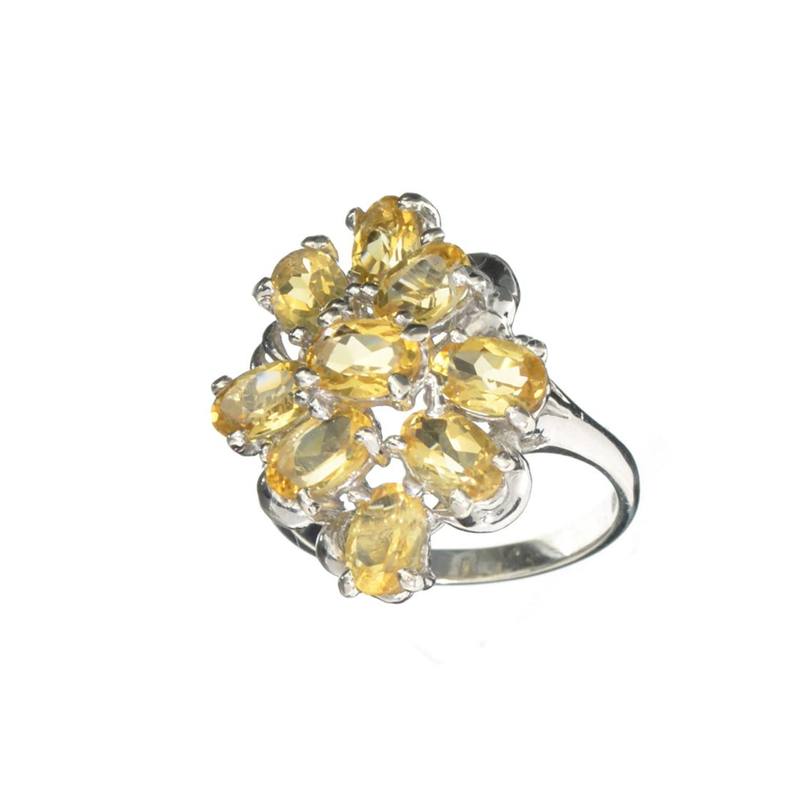 APP: 0.5k Fine Jewelry Designer Sebastian, 3.25CT Oval: Gov. File: H-29696 Fine Jewelry Designer Sebastian, 3.25CT Oval Cut Citrine And Sterling Silver Cluster Ring Retail Replacement Value: $0.5K Asset Type: Sterling Silver RingShipping: $19.95