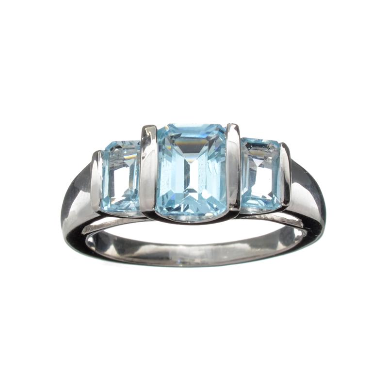 Fine Jewelry 2.07CT Emerald Cut Light Blue Aquamarine: Gov. File: H-15062 Fine Jewelry 2.07CT Emerald Cut Light Blue Aquamarine Beryl And Platinum Over Sterling Silver Ring Retail Replacement Value: $0.9K Asset Type: Sterling Silver Ring Shipping: $19.95