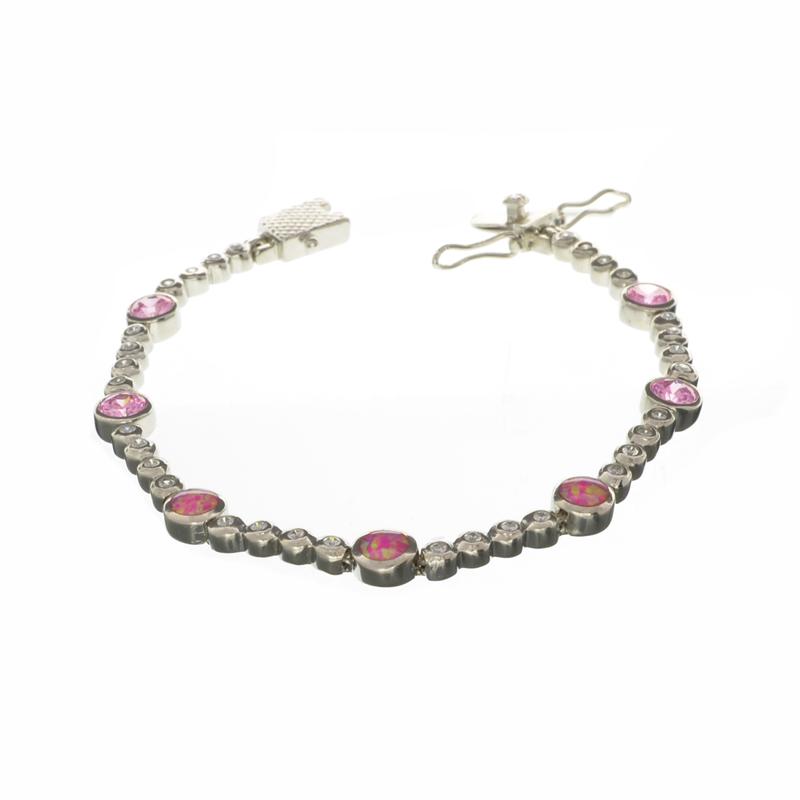 Custom Made Sterling Silver Fancy French Cubic: Gov. File: 45936 Custom Made Sterling Silver Fancy French Cubic Zirconium Tennis Bracelet Asset Type: Sterling Silver Bracelet Shipping: $19.95