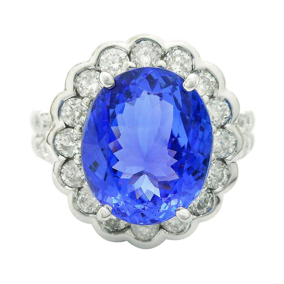 APP: 17.4k *5.96ct Tanzanite and 1.02ctw Diamond 14KT: Gov. File: H-64907 *5.96ct Tanzanite and 1.02ctw Diamond 14KT White Gold Ring (Vault_R12 4816) Retail Replacement Value: $17.4K Asset Type: Ring Shipping: $19.95