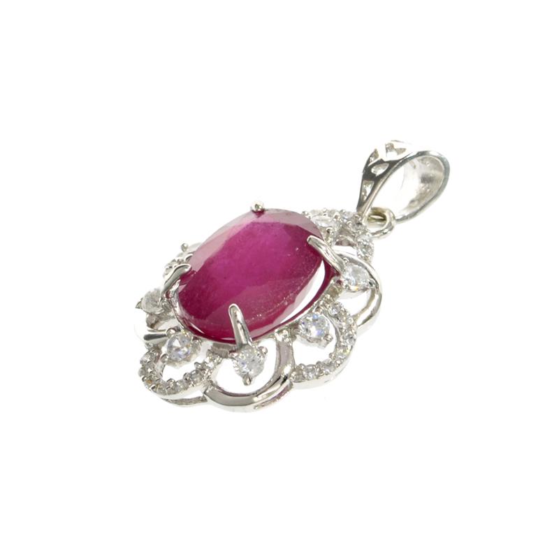 APP: 2.3k Fine Jewelry 6.00CT Oval Cut Ruby And White: Gov. File: H-16701 Fine Jewelry 6.00CT Oval Cut Ruby And White Sapphire Sterling Silver Pendant Retail Replacement Value: $2.3K Asset Type: Sterling Silver Pendant Shipping: $19.95