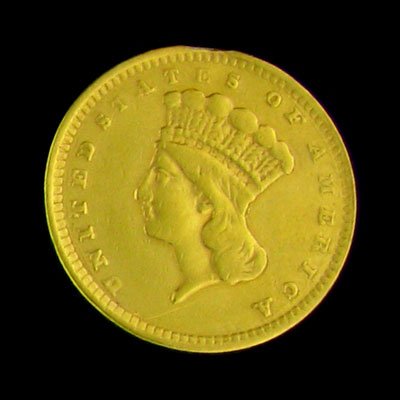1856 $1 U.S. Indian Head Type Gold Coin-Investment 