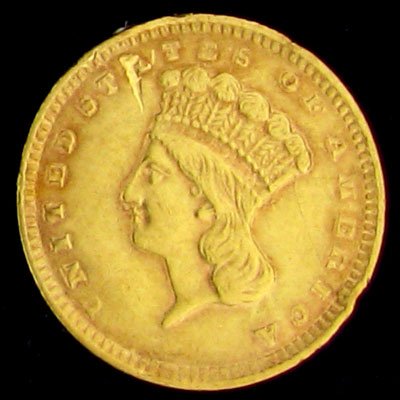 1856 $1 Indian Head Type Gold Coin-Investment Pote