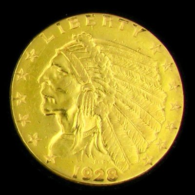 1928 $2.5 U.S. Indian Head Type Gold Coin-Investme