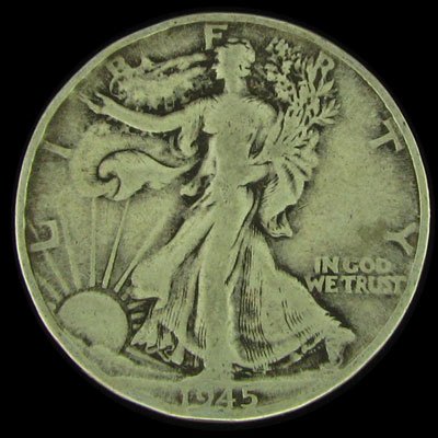 1945-D U.S. Walking Liberty Half Dollar Coin-Inves