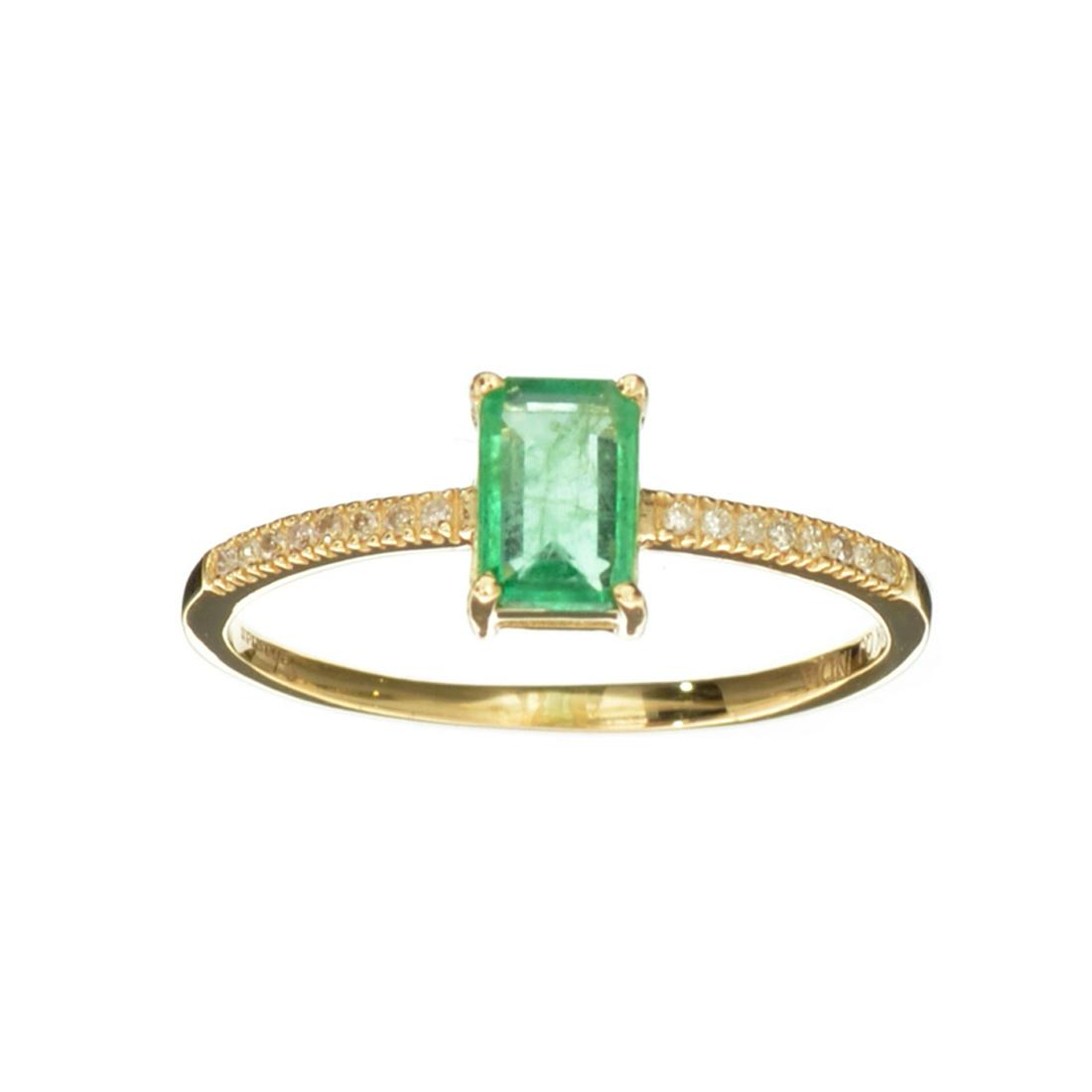 APP: 1.4k Fine Jewelry, Designer Sebastian 14KT. Gold,: Gov. File: H-28582 Fine Jewelry, Designer Sebastian 14KT. Gold, 0.61CT Emerald and 0.05CT Diamond Ring Retail Replacement Value: $1.4K Asset Type: 14KT. RingShipping: $19.95