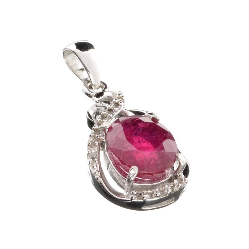 APP: 1.2k Fine Jewelry 3.41CT Ruby And Topaz Sterling: Gov. File: H-04808 Fine Jewelry 3.41CT Ruby And Topaz Sterling Silver Pendant Retail Replacement Value: $1.2K Asset Type: Sterling Silver Pendant Shipping: $19.95