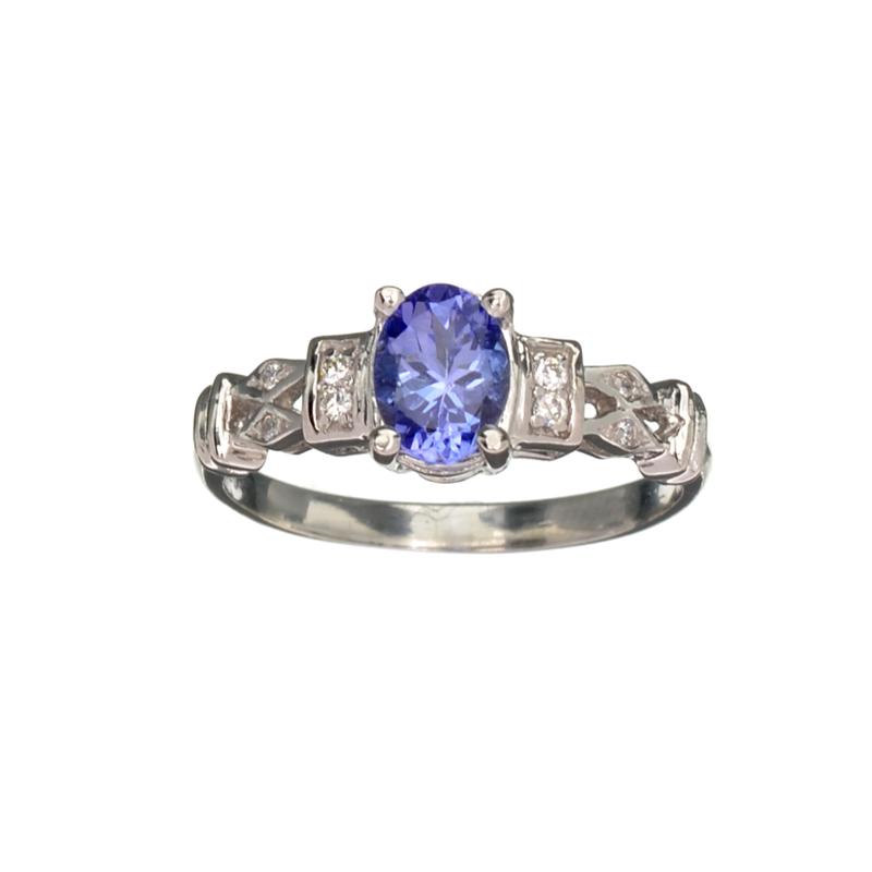 APP: 1.5k Fine Jewelry 14KT. White Gold, 1.01CT Violet: Gov. File: H-21301 Fine Jewelry 14KT. White Gold, 1.01CT Violet Tanzanite And White Sapphire Ring Retail Replacement Value: $1.5K Asset Type: 14KT. Ring Shipping: $19.95