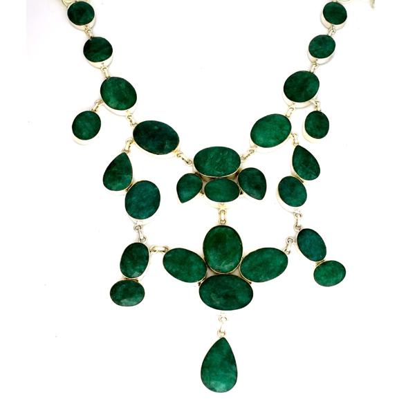 APP: 23.8k 351.20CT Mixed Cut Green Beryl and Sterling: Gov. File: 68678 351.20CT Mixed Cut Green Beryl and Sterling Silver Necklace Retail Replacement Value: $23.8K Asset Type: Necklace Shipping: $19.95
