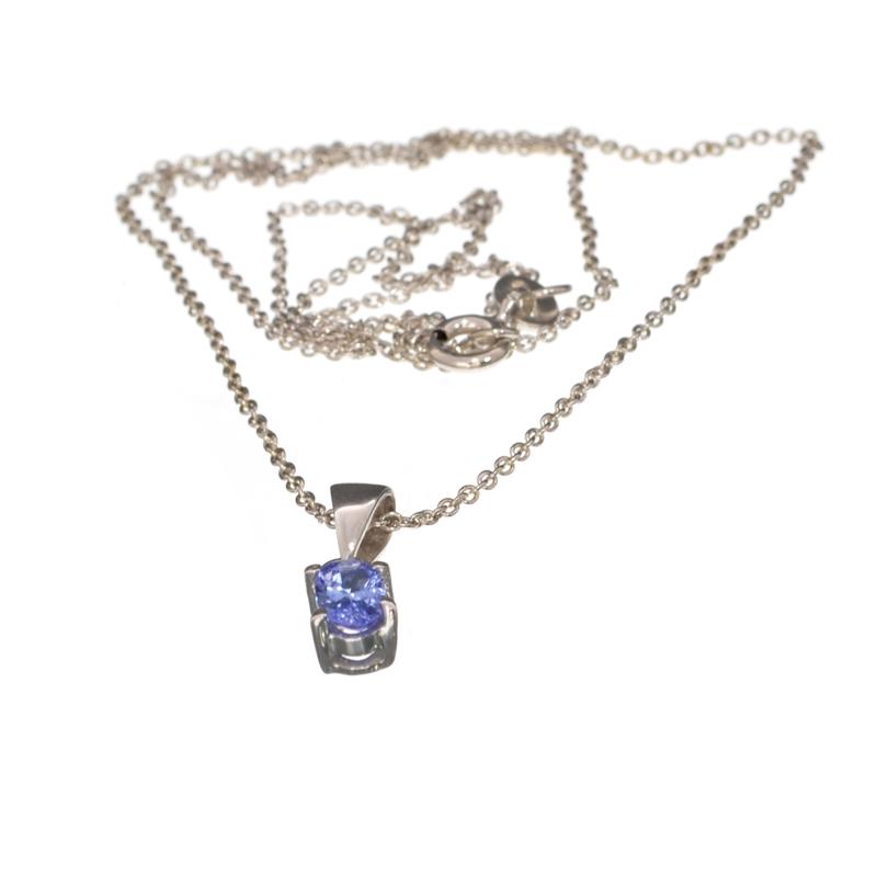 APP: 0.5k Fine Jewelry 0.44CT Oval Cut Tanzanite Over: Gov. File: H-17685 Fine Jewelry 0.44CT Oval Cut Tanzanite Over Sterling Silver Pendant With Chain Retail Replacement Value: $0.5K Asset Type: Sterling Silver Pendant Shipping: $19.95