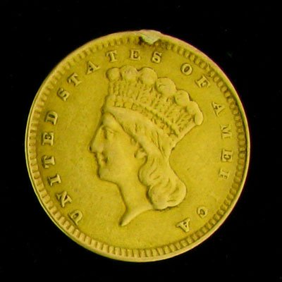 1856 $1 U.S. Indian Head Type Gold Coin-Investment P