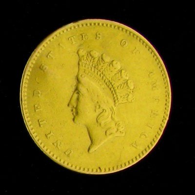 1854 $1 U.S. Indian Head Type Gold Coin-Investment