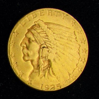 1925-D $2.5 U.S. Indian Head Type Gold Coin-Invest