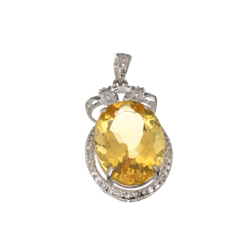 APP: 1.1k Fine Jewelry 11.65CT Citrine And White: Gov. File: H-24297 Fine Jewelry 11.65CT Citrine And White Sapphire Sterling Silver Pendant Retail Replacement Value: $1.1K Asset Type: Sterling Silver Pendant Shipping: $19.95