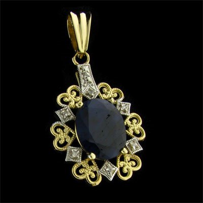 APP: 2.5k 14 kt. Gold, 5.60CT Sapphire and Diamond P