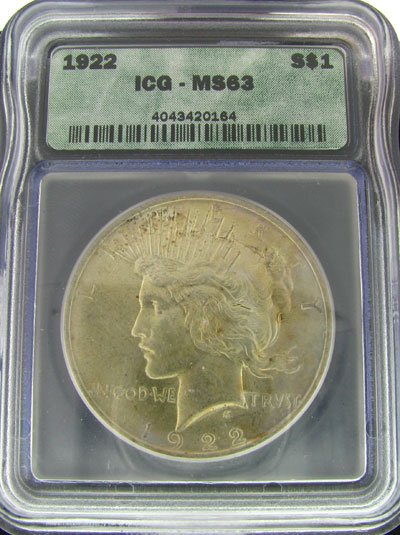 1922 U.S. Peace Silver Dollar Coin-Investment Poten