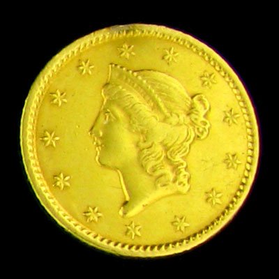 1851 $1 U.S. Liberty Head Type Gold Coin-Investmen
