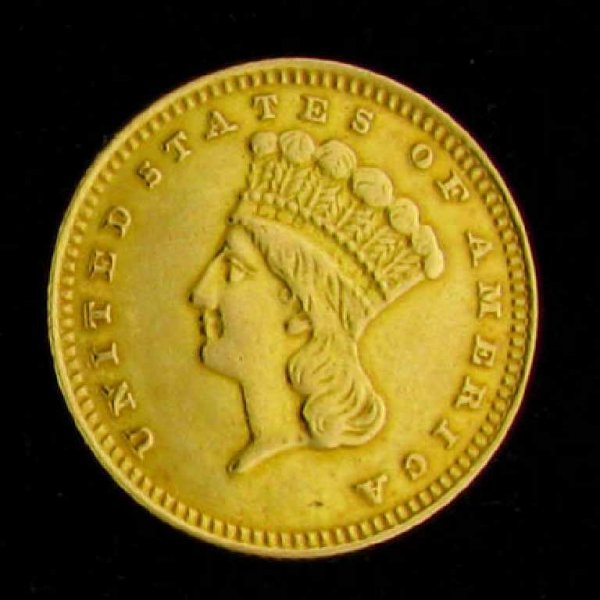 1858 $1 U.S. Indian Head Type Gold Coin-Investment