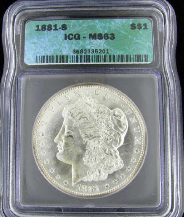 1881-S U.S. Morgan Silver Dollar Coin-Investment P