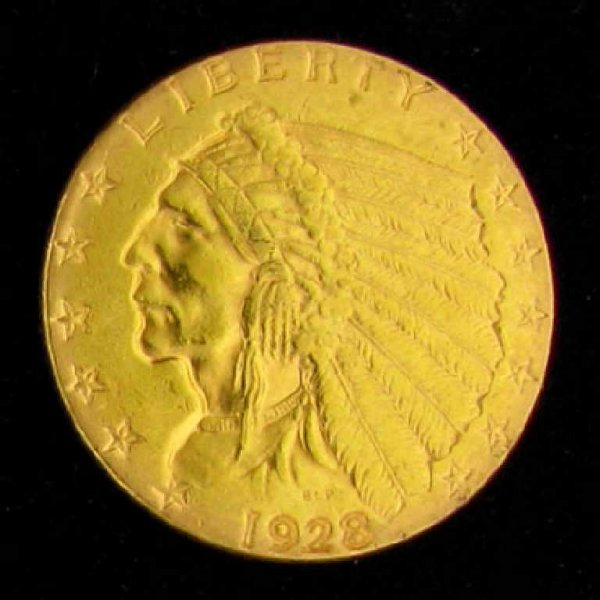 1928 $2.5 U.S. Indian Head Type Gold Coin-Investme