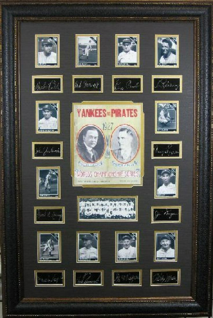 *Rare 1927 Yankees Vs. Pirates World Championship: Gov. File: M-18563 *Rare 1927 Yankees Vs. Pirates World Championship Series Museum Framed Collage - Plate Signed Asset Type: CollectableShipping: $39.95. Item may be pick up only, or require additiona