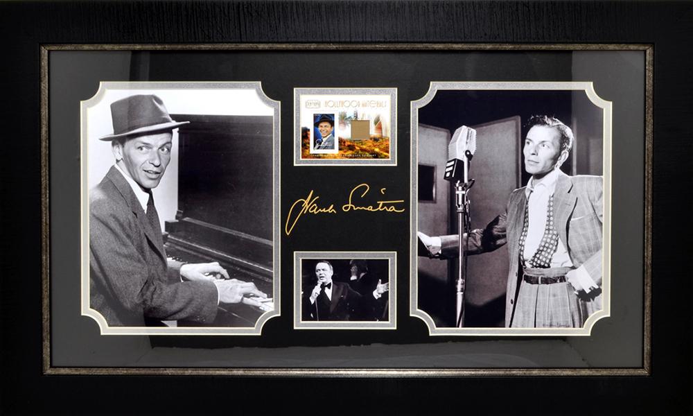 *Rare Frank Sinatra with Authentic Swatch of Clothing: Gov. File: M-22536 *Rare Frank Sinatra with Authentic Swatch of Clothing Museum Framed Collage - Plate Signed Asset Type: CollectableShipping: $39.95. Item may be pick up only, or require additional s