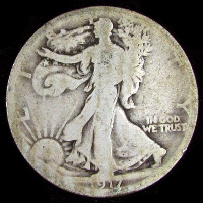 1917-S U.S. Walking Liberty Half Dollar Coin-Inves
